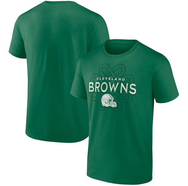 Men's Cleveland Browns Kelly Green Celtic Knot T-Shirt Men's Cleveland Browns Kelly Green Celtic Knot T-Shirt